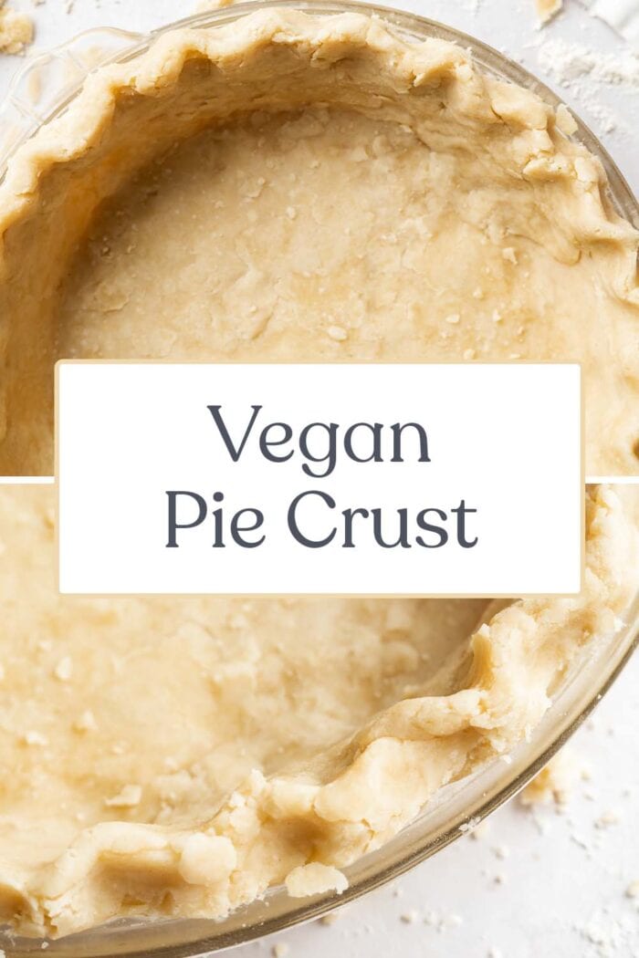 Pin graphic for vegan pie crust