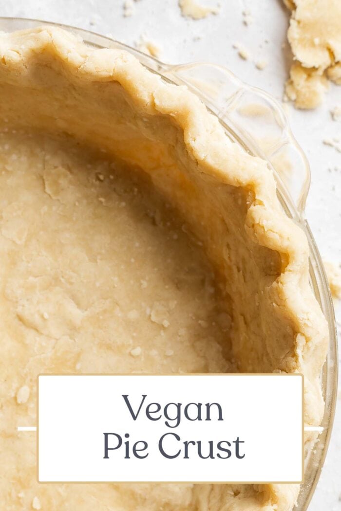 Pin graphic for vegan pie crust