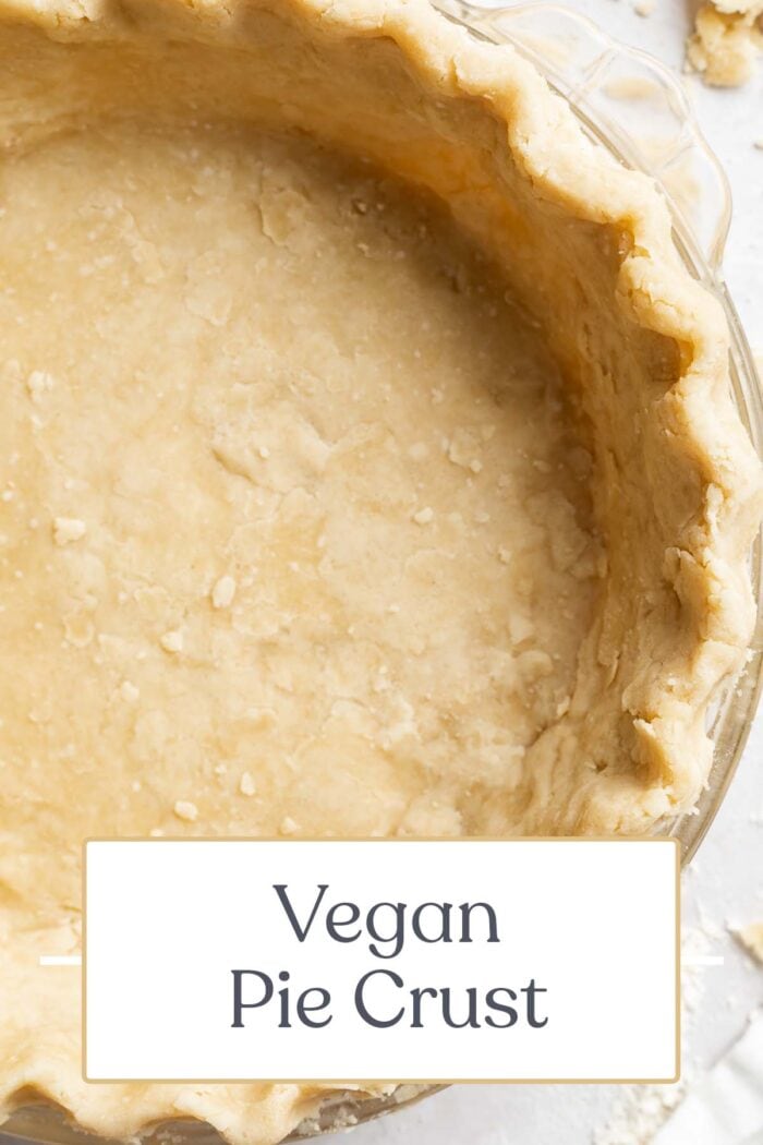 Pin graphic for vegan pie crust