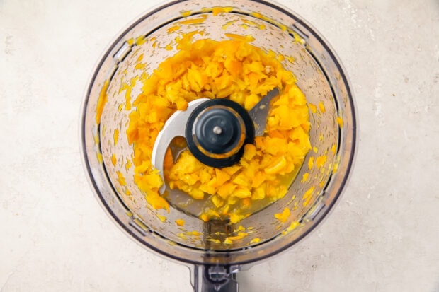 Pulsed orange in food processor