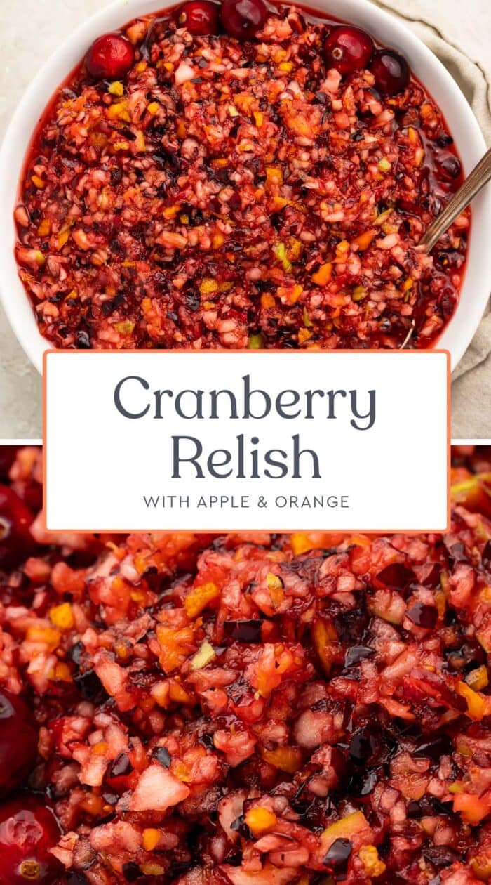 Pin graphic for cranberry relish