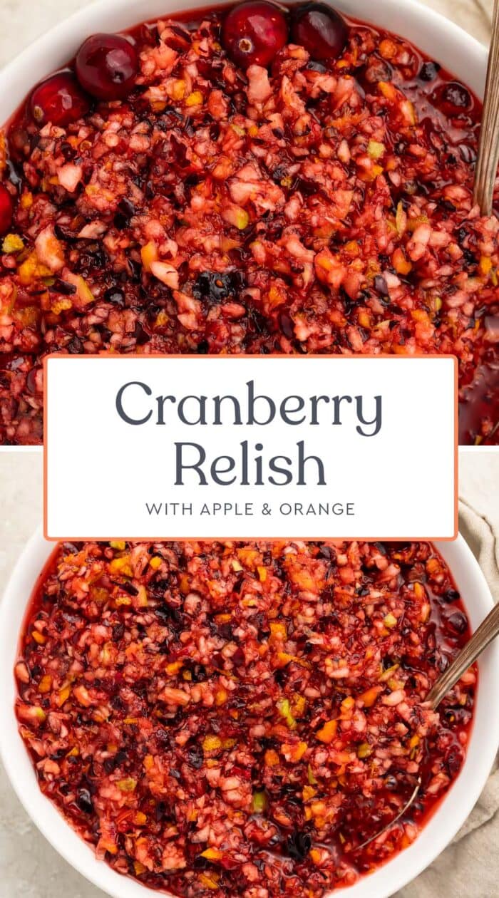 Pin graphic for cranberry relish