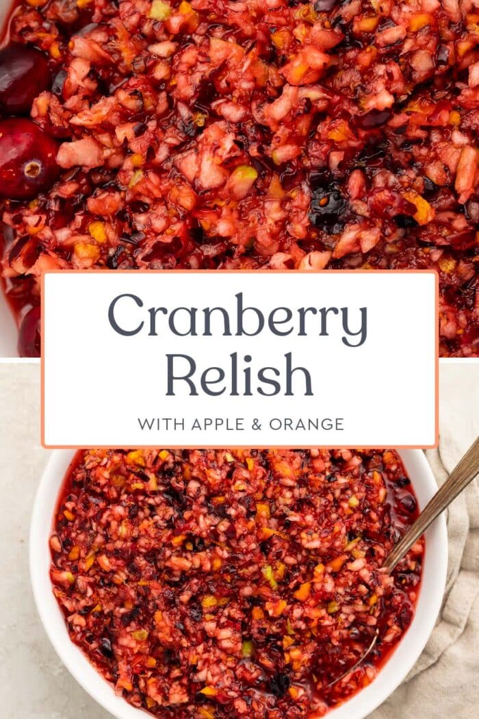 Pin graphic for cranberry relish