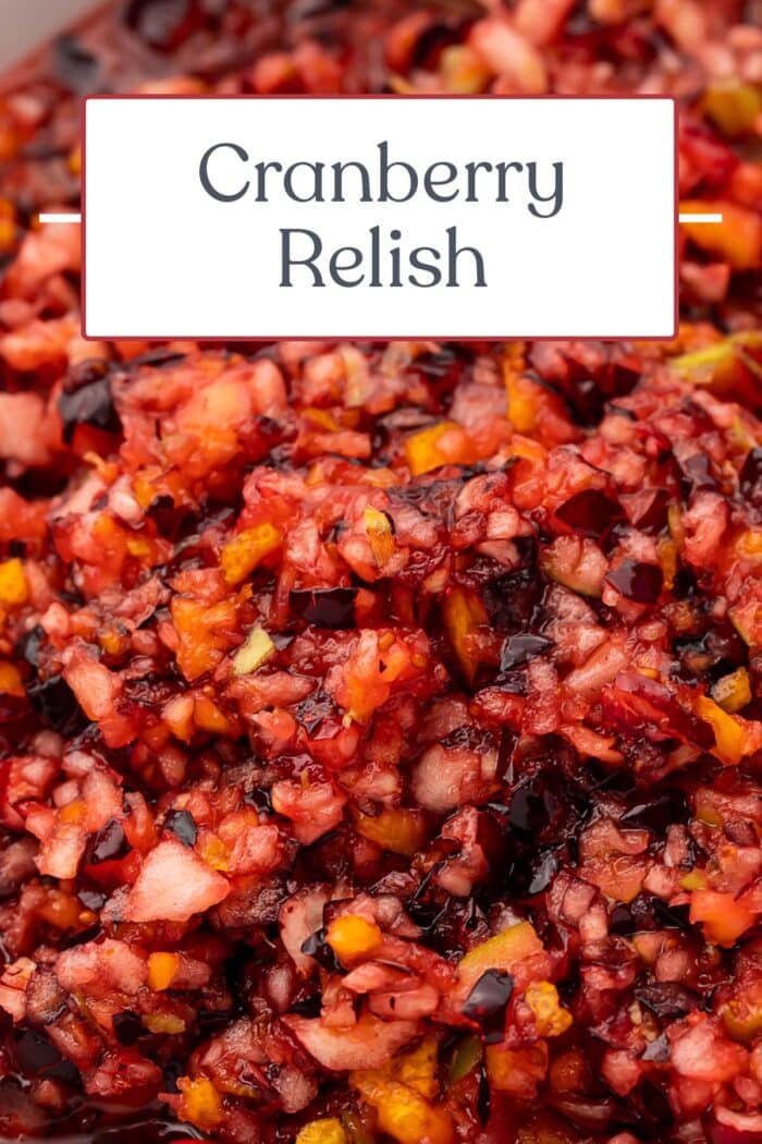 Pin graphic for cranberry relish