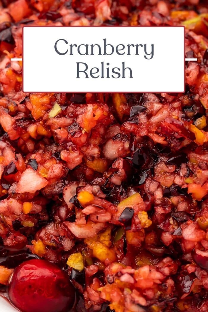 Pin graphic for cranberry relish