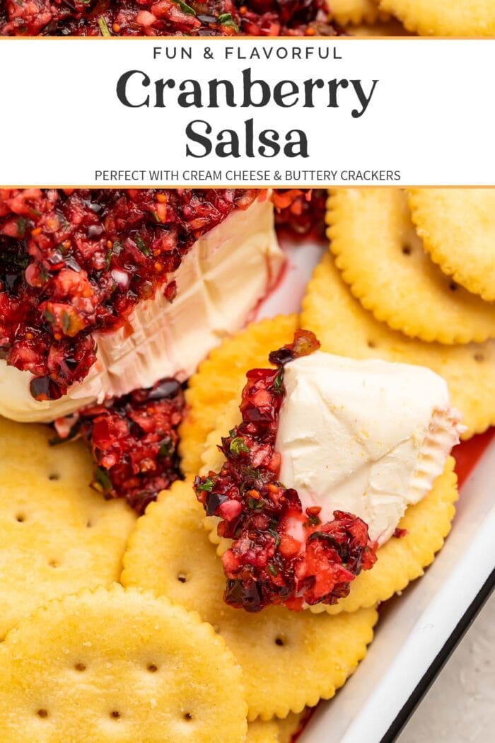 Pin graphic for cranberry salsa