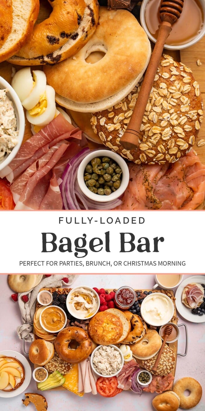 Pin graphic for bagel bar