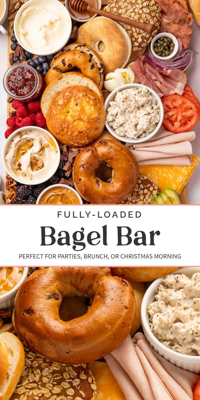 Pin graphic for bagel bar