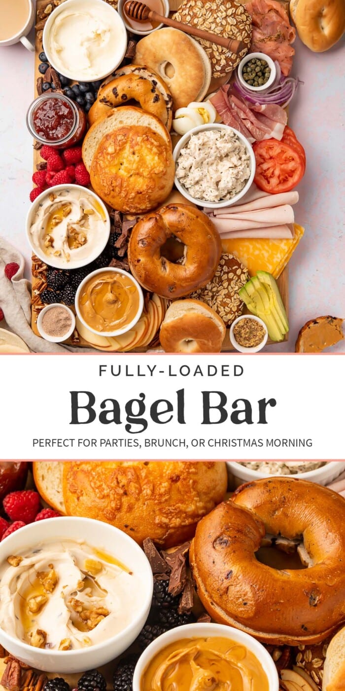 Pin graphic for bagel bar