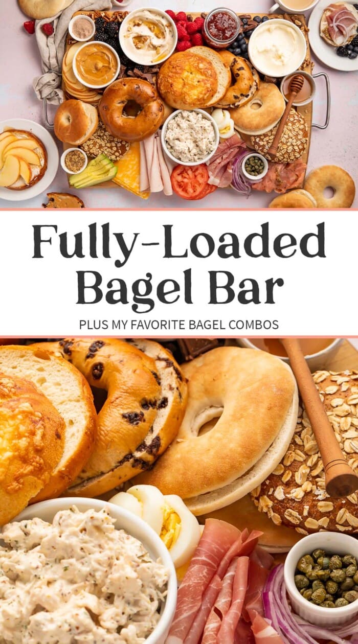 Pin graphic for bagel bar