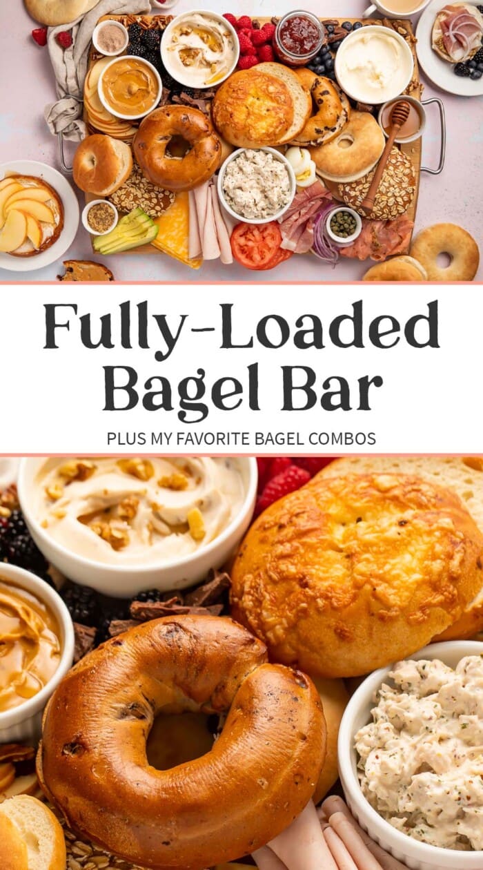 Pin graphic for bagel bar