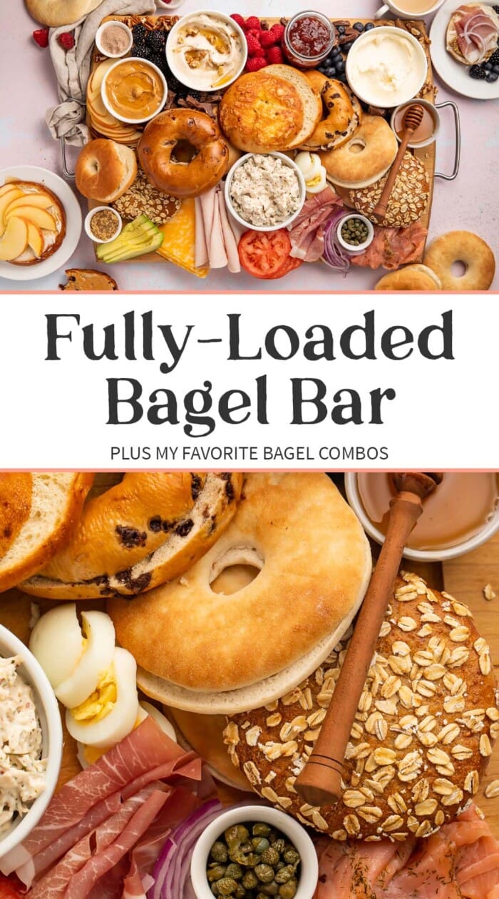 Pin graphic for bagel bar