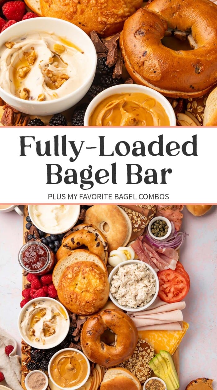 Pin graphic for bagel bar