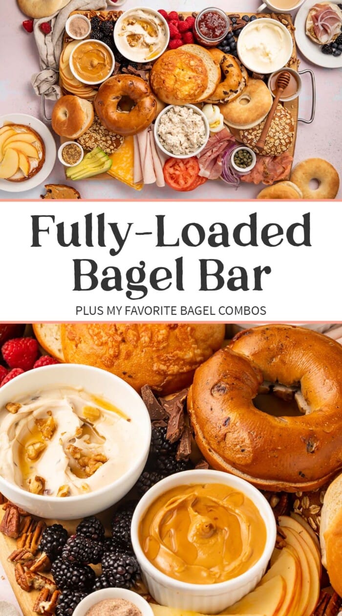 Pin graphic for bagel bar