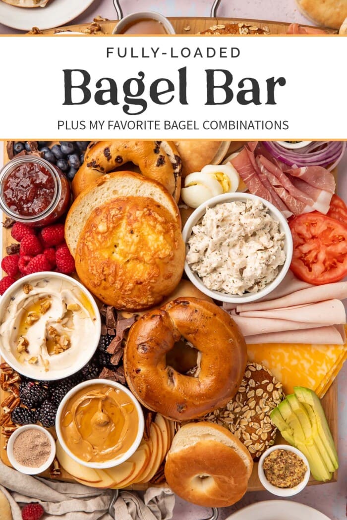 Pin graphic for bagel bar