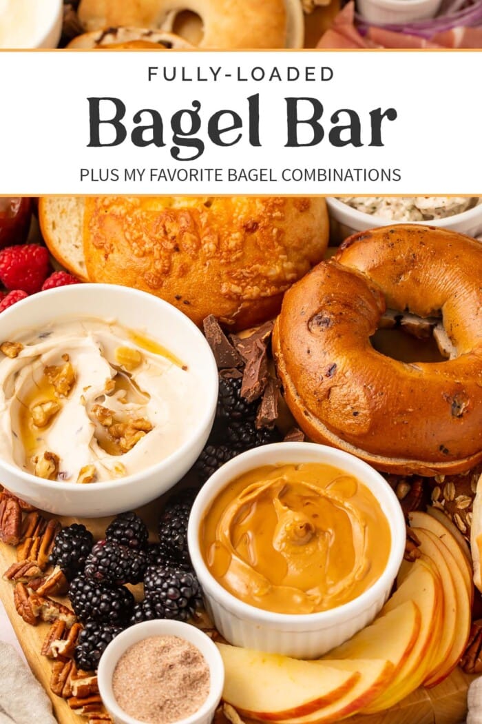 Pin graphic for bagel bar