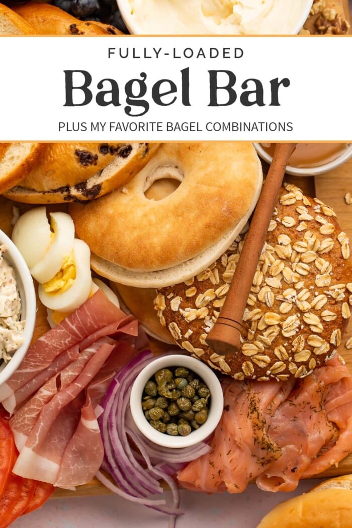 Pin graphic for bagel bar