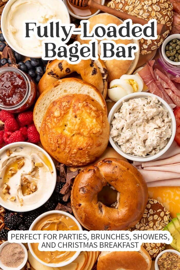 Pin graphic for bagel bar