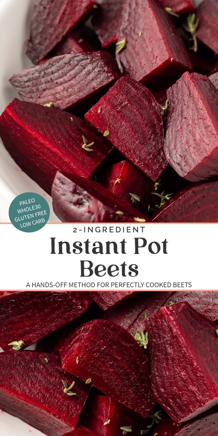 Pin graphic for Instant Pot beets