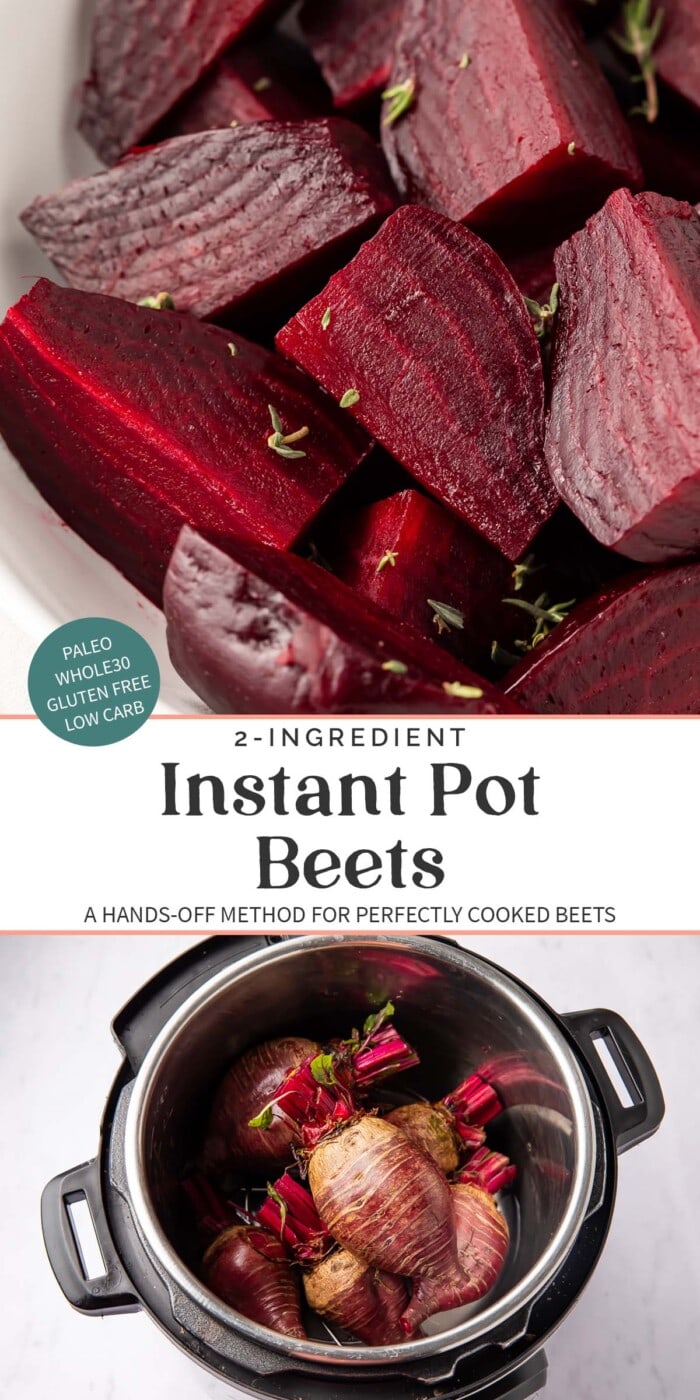 Pin graphic for Instant Pot beets