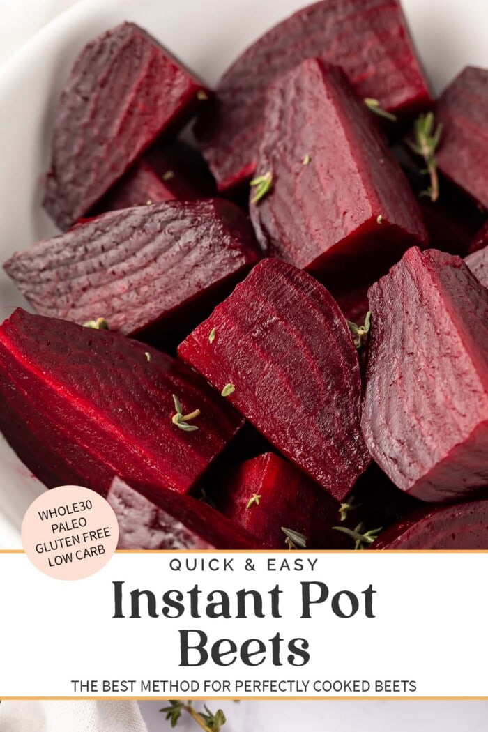 Pin graphic for Instant Pot beets