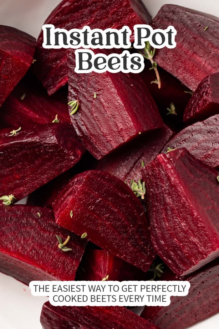 Pin graphic for Instant Pot beets