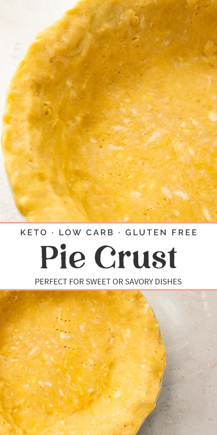 Pin graphic for keto pie crust