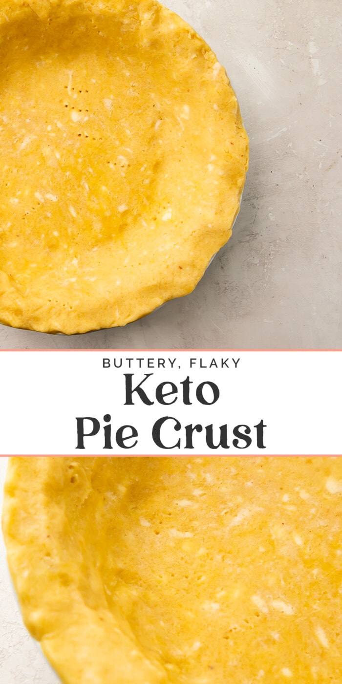 Pin graphic for keto pie crust