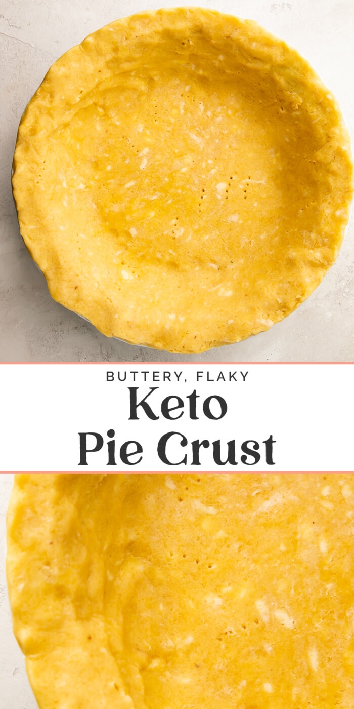 Pin graphic for keto pie crust