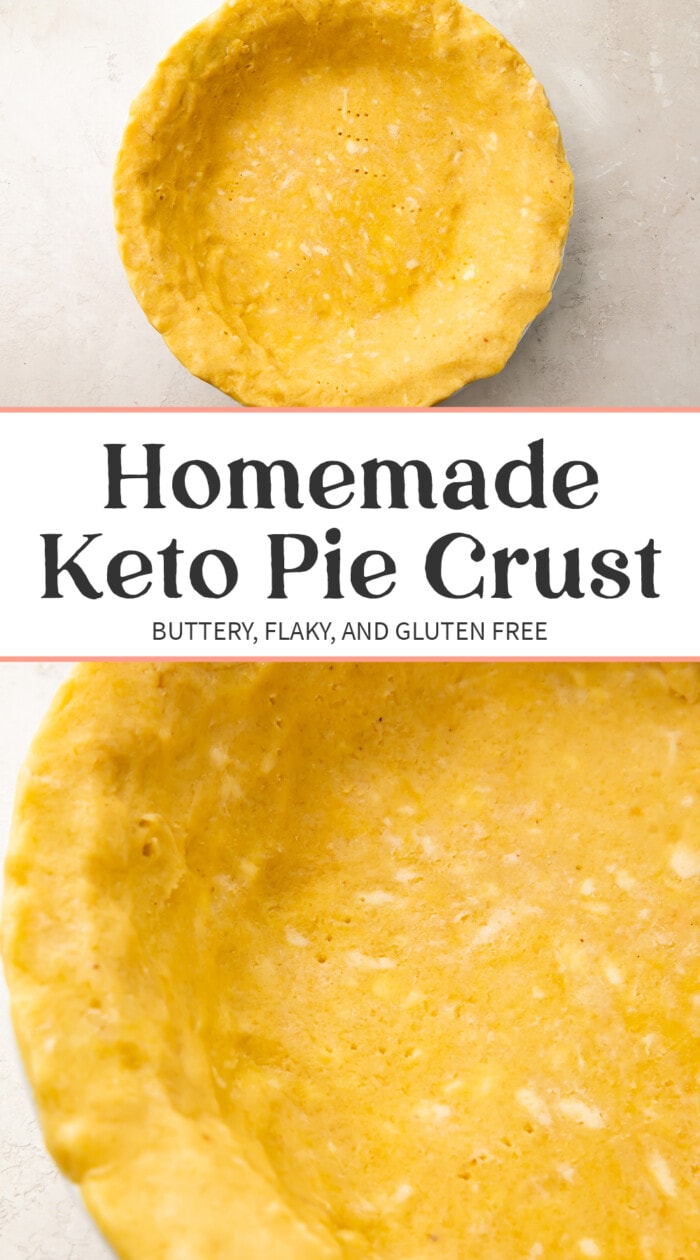 Pin graphic for keto pie crust