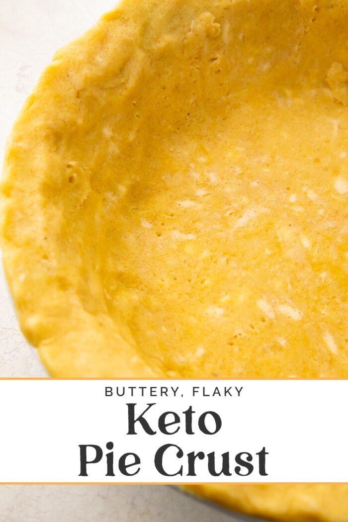 Pin graphic for keto pie crust