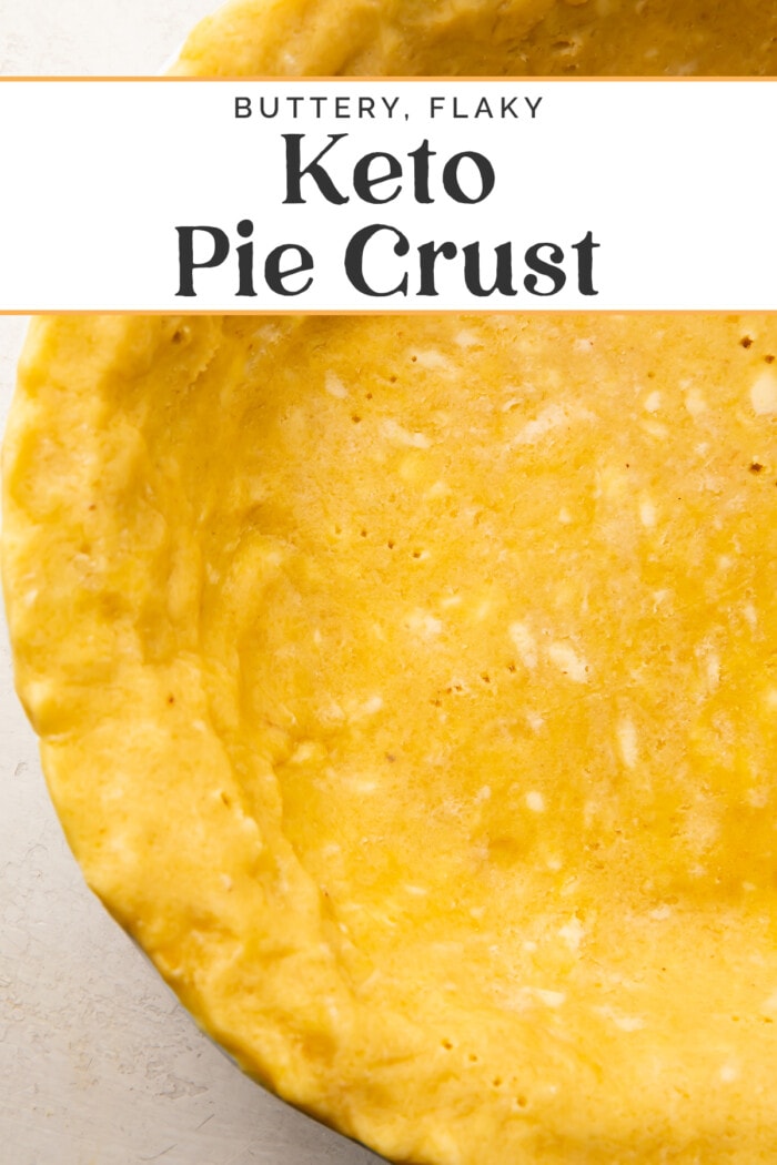 Pin graphic for keto pie crust