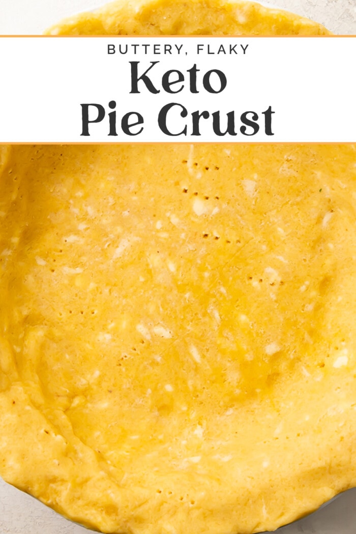 Pin graphic for keto pie crust