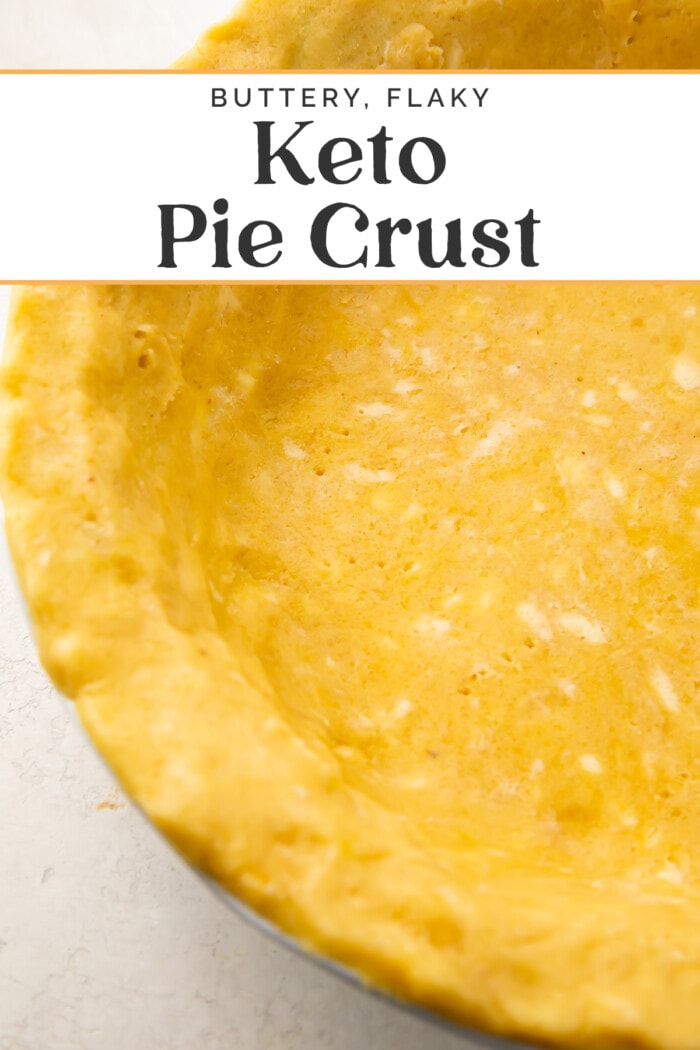 Pin graphic for keto pie crust