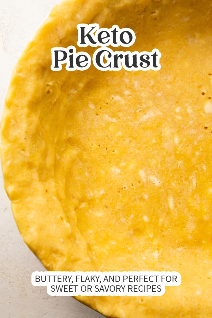 Pin graphic for keto pie crust