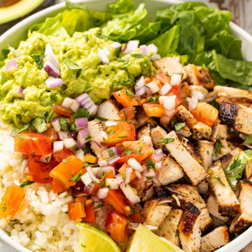 Whole30 chicken burrito bowl