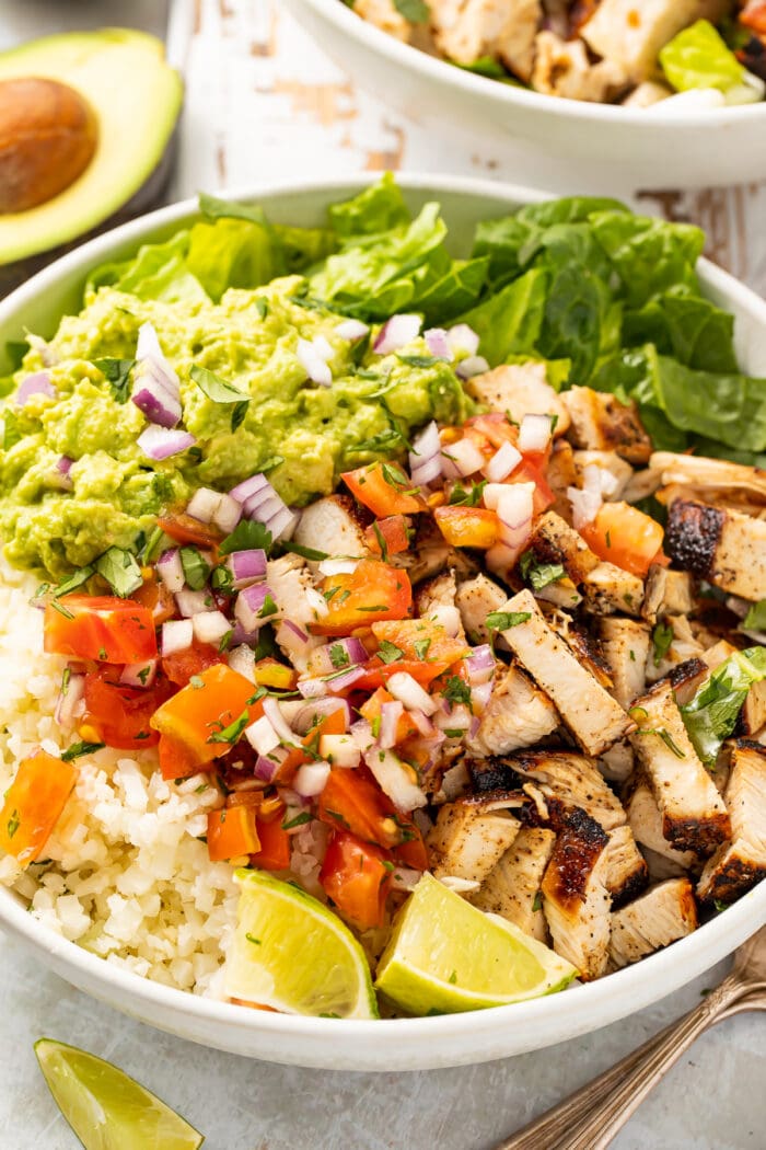 Whole30 chicken burrito bowl