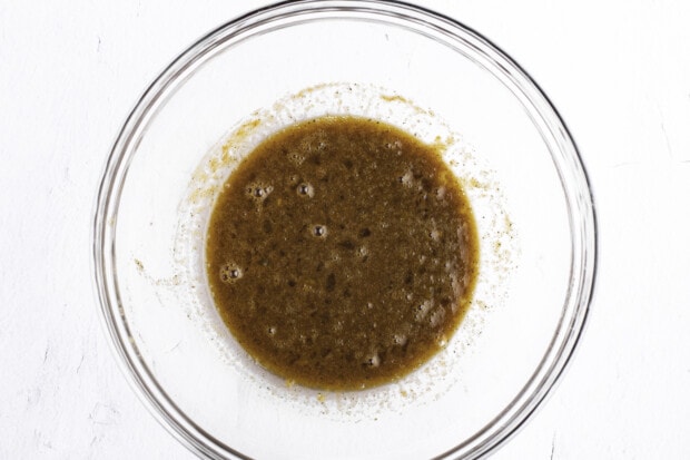 Meatloaf spice mixture in large glass bowl