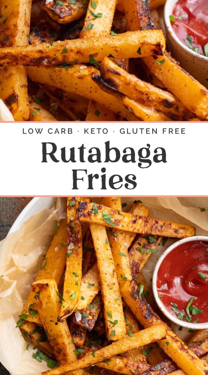 Pin graphic for rutabaga fries