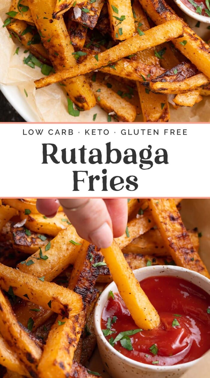 Pin graphic for rutabaga fries