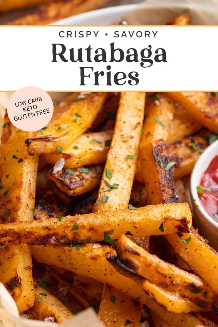 Pin graphic for rutabaga fries