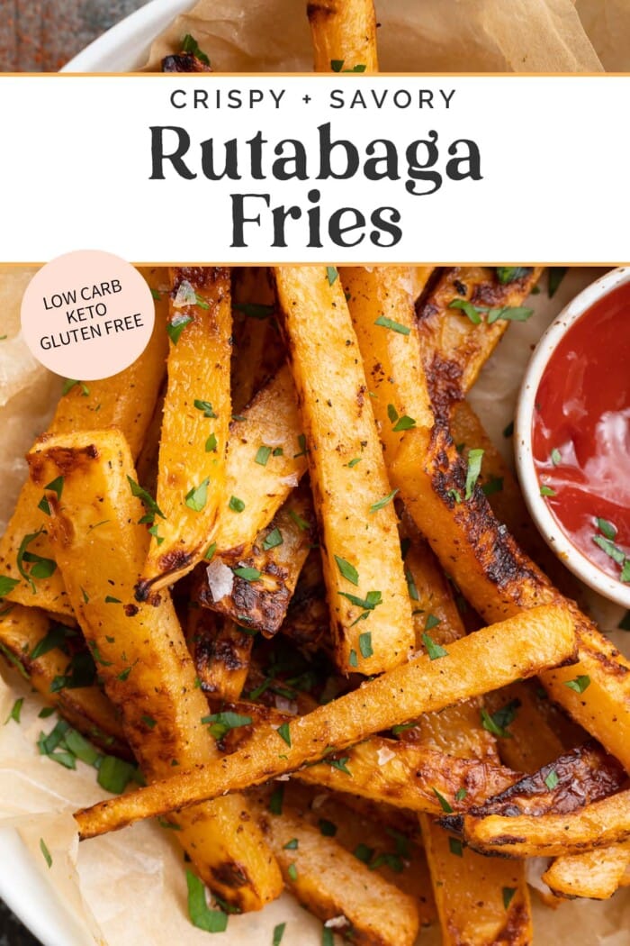 Pin graphic for rutabaga fries