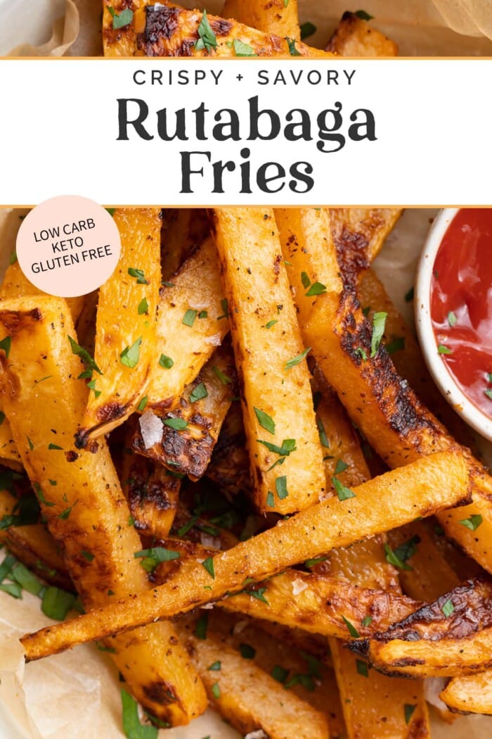 Pin graphic for rutabaga fries