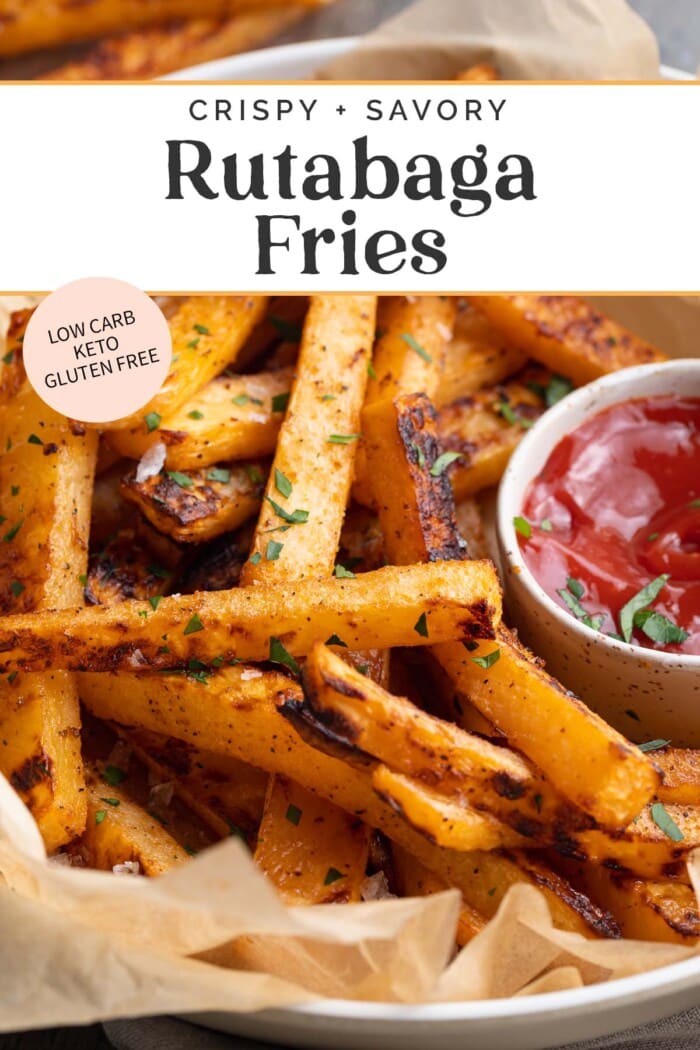 Pin graphic for rutabaga fries