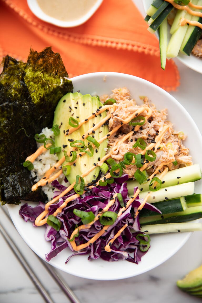 Paleo Spicy Crab Sushi Bowl