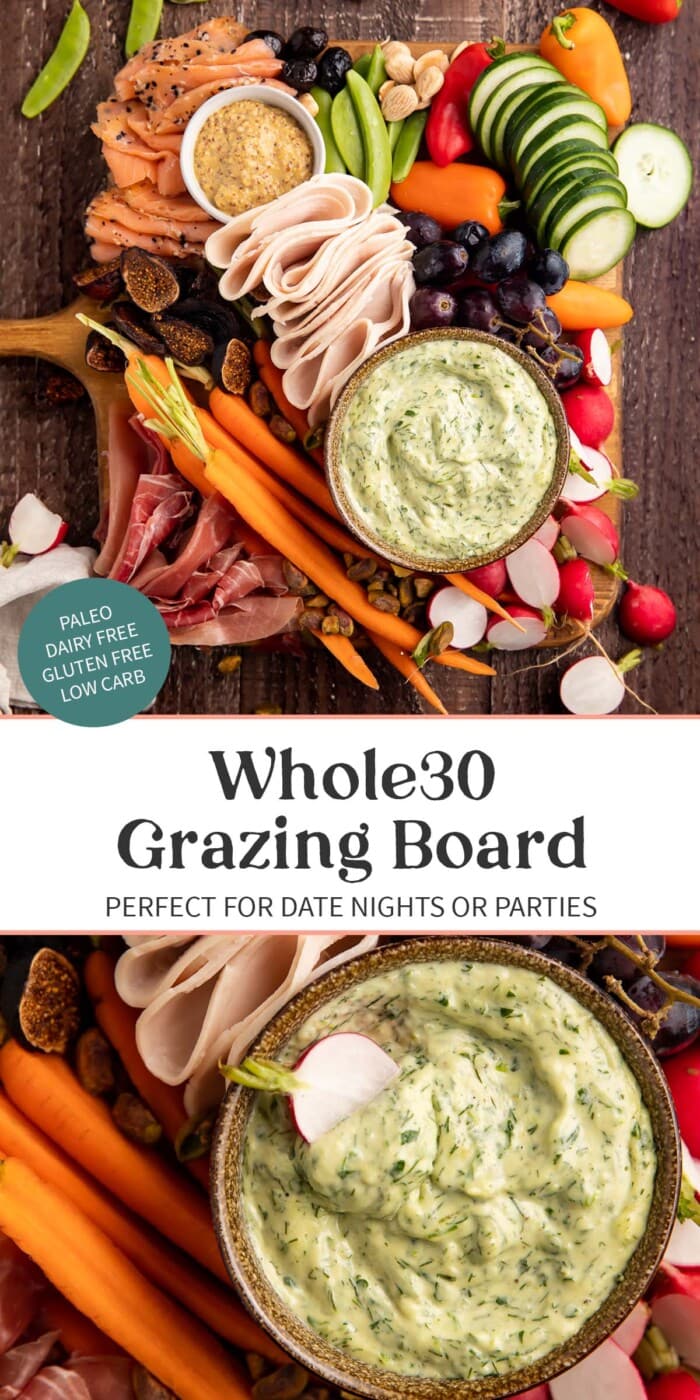 Pin graphic for Whole30 grazing board