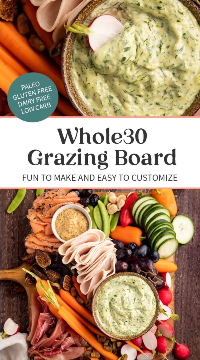 Pin graphic for Whole30 grazing board