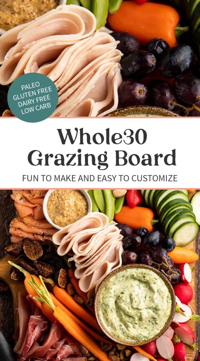 Pin graphic for Whole30 grazing board