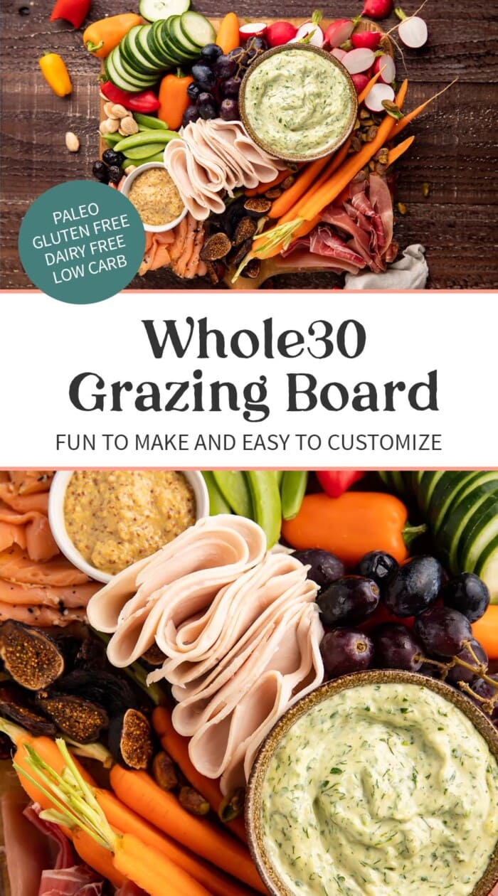 Pin graphic for Whole30 grazing board