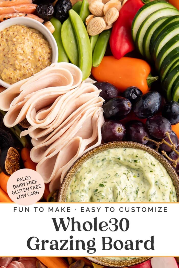 Pin graphic for Whole30 grazing board